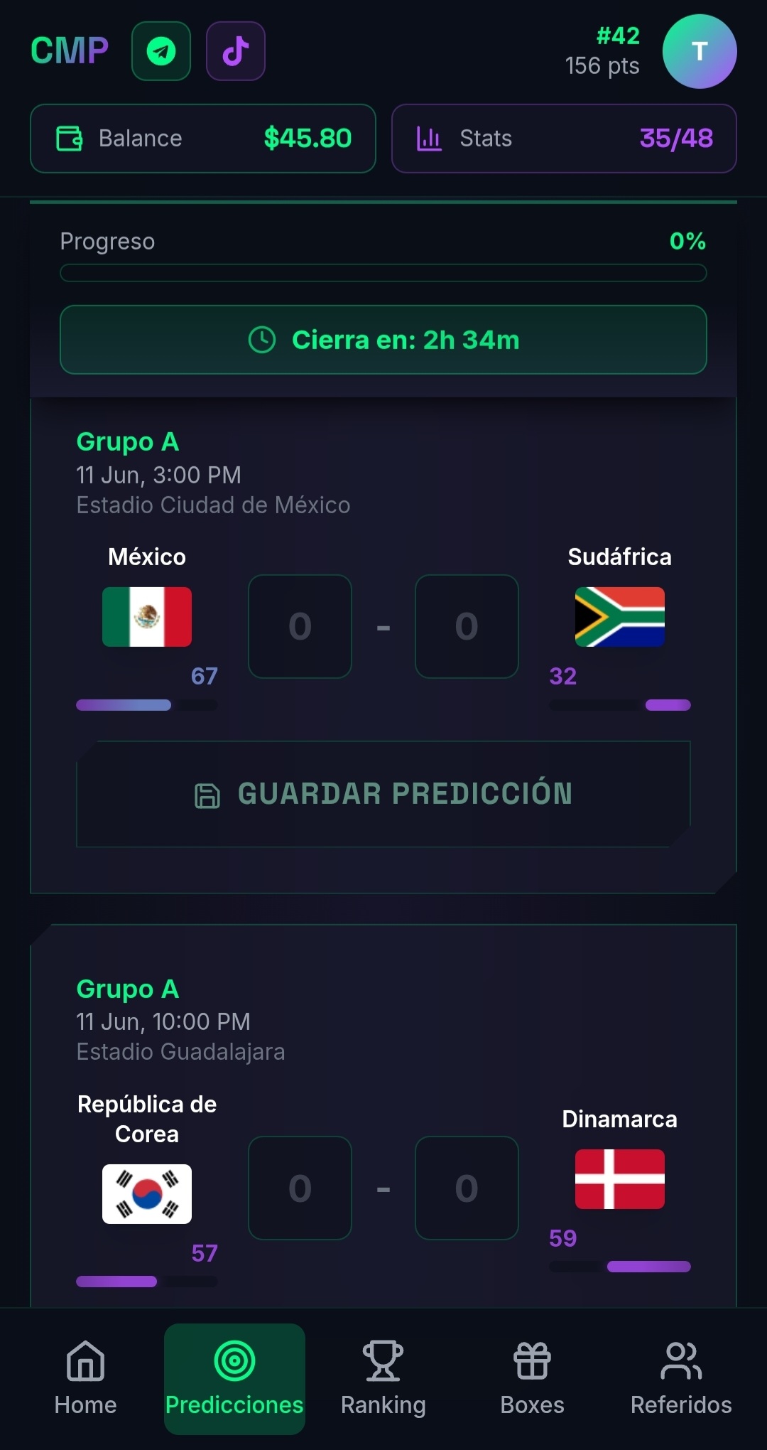 Dashboard Predicciones